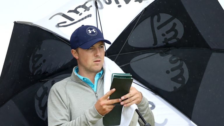 ST ANDREWS, SCOTLAND - JULY 20:  Jordan Spieth of the United States looks on from the 6th tee during the final round of the 144th Open Championship at The 