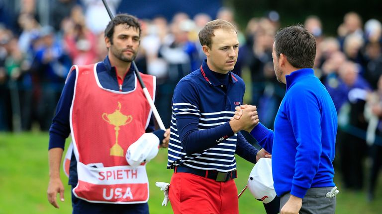 Spieth claimed 2.5 of a possible four points for the USA in their 16.5-11.5 defeat.