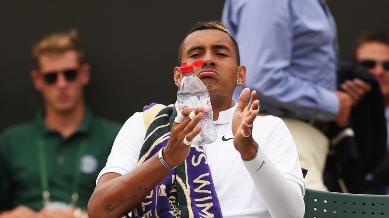 Kyrgios: Unhappy during one of the changeovers against Gasquet