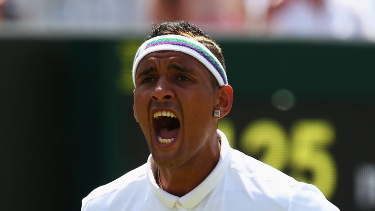 Nick Kyrgios: In lively form against Richard Gasquet on Monday