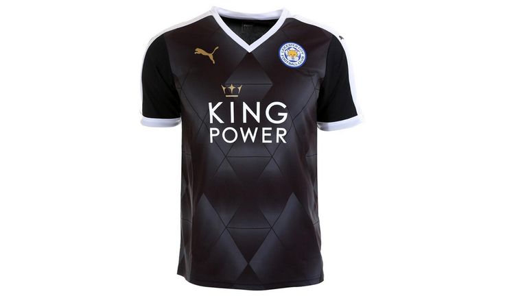 Leicester look to have gone for a black version of Puma's Arsenal kit for their away shirt