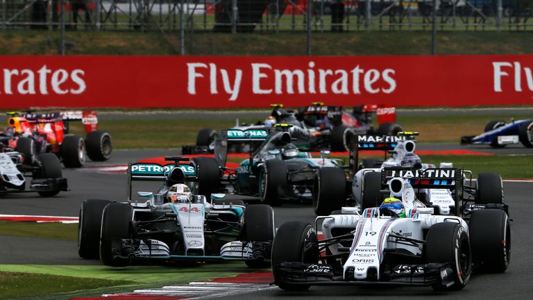 Lewis Hamilton ran wide at the restart, giving Bottas the chance to create a Williams one-two