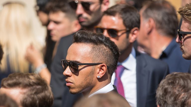 Lewis Hamilton (GBR) at Funeral of Jules Bianchi, Sainte Reparate Cathedral, Nice, France, 21 July 2015.