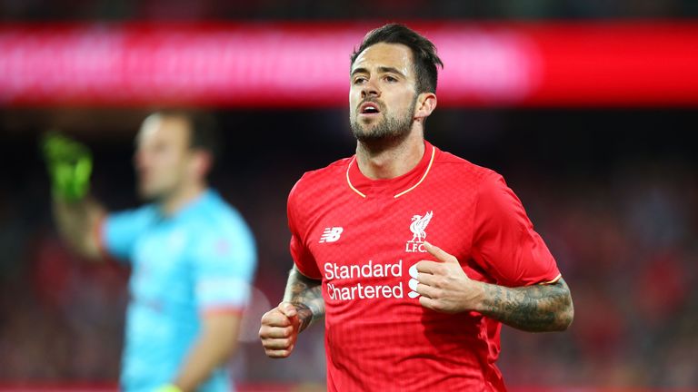 Danny Ings wheels off after scoring for Liverpool