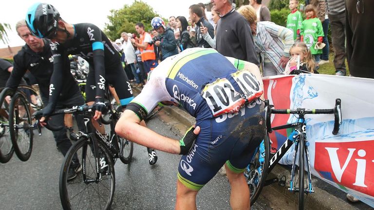 Michael Albasini during stage five of the 2015 Tour de France, a 189.5km stage between Arras and Amiens 