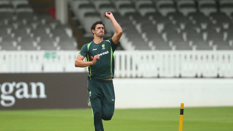 Mitchell Starc was able to bowl at practice in Lord's ahead of the second Ashes Test between England and Australia