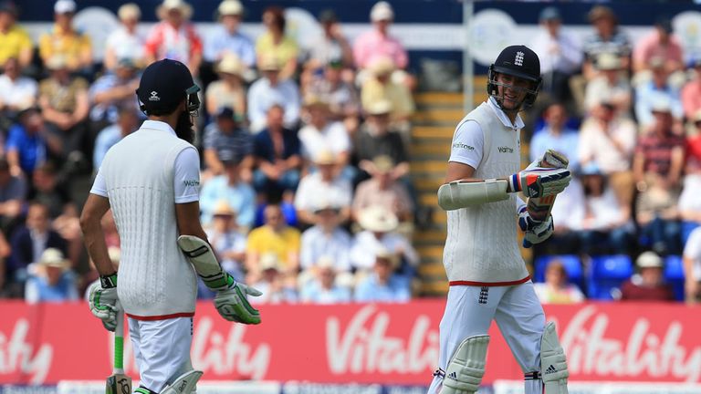 Moeen Ali and Stuart Broad added crucial runs for England in Cardiff 