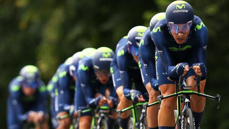 Nairo Quintana's Movistar finished four seconds down on BMC Racing in third