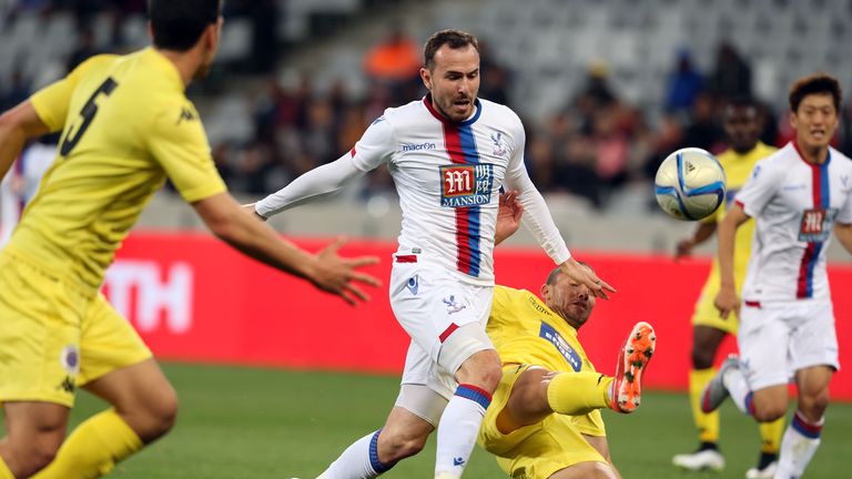 Jordon Mutch was on the scoresheet in Crystal Palace's 4-0 win against Supersport United