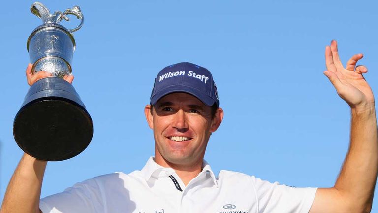 Padraig Harrington with the Claret Jug after winning the 2008 Open Championship at Birkdale