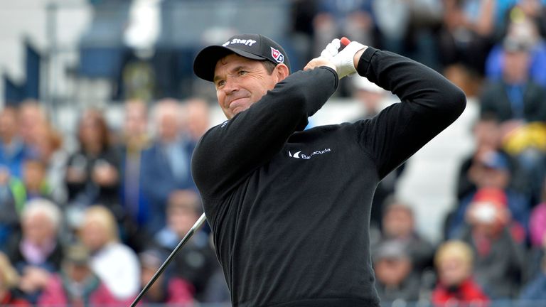 Ireland's Padraig Harrington tees off the 17th during day four of The Open Championship 2015 at St Andrews, Fife.