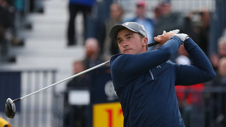 Ireland's Paul Dunne tees off 17 during day four of The Open Championship 2015 at St Andrews, Fife