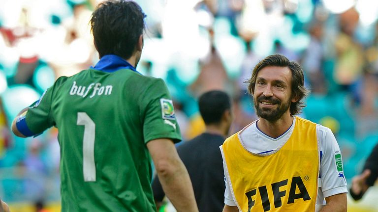 Pirlo and Buffon have been team-mates at international and club level