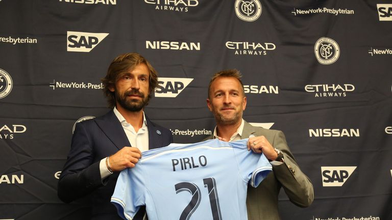 Andrea Pirlo was unveiled by New York City FC on Thursday