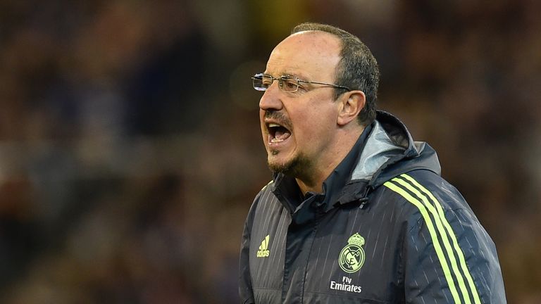 Real Madrid's coach Rafa Benitez reacts during the International Champions Cup football match