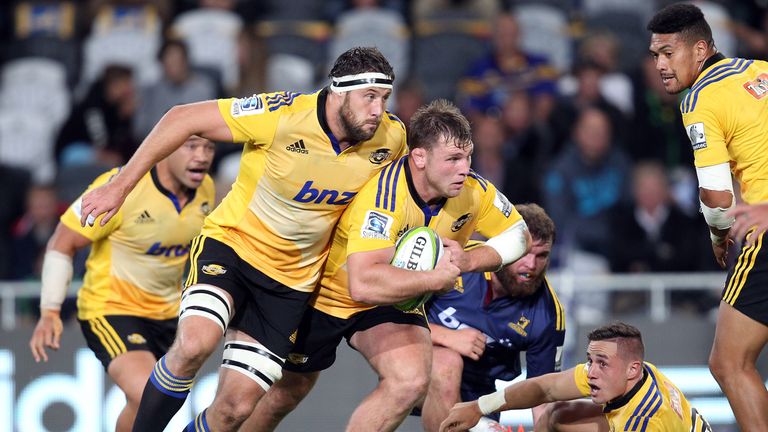 Reggie Goodes of the Hurricanes on the attack