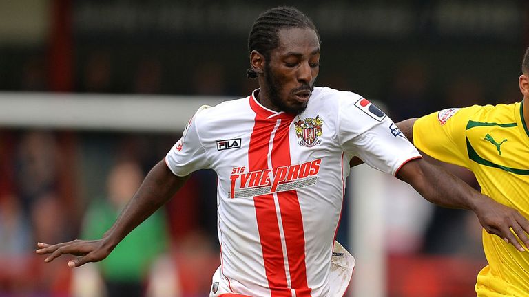 Stevenage's Roarie Deacon (left) and Coventry City's Callum Wilson battle for the ball during the Sky Bet League One match at the Lamex Stadium, Stevenage.