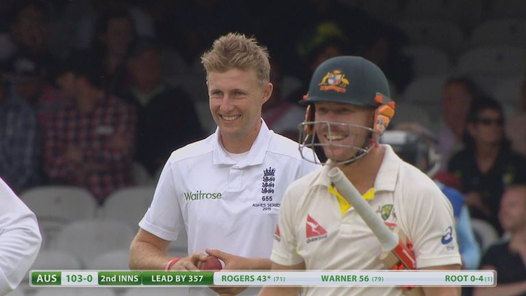 Joe Root and David Warner see the funny side