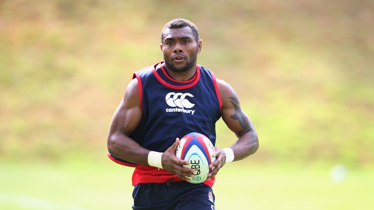 BAGSHOT, ENGLAND - JULY 08:  Semesa Rokoduguni runs with the ball during the England training session held at Pennyhill Park