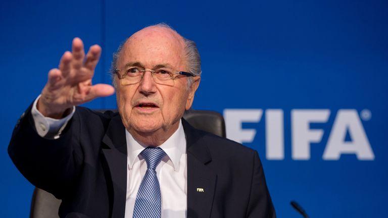 Sepp Blatter speaks during a press conference at the Extraordinary FIFA Executive Committee Meeting