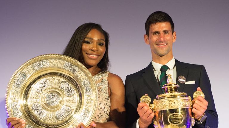Serena Williams and Novak Djokovic, 2015 Wimbledon champions