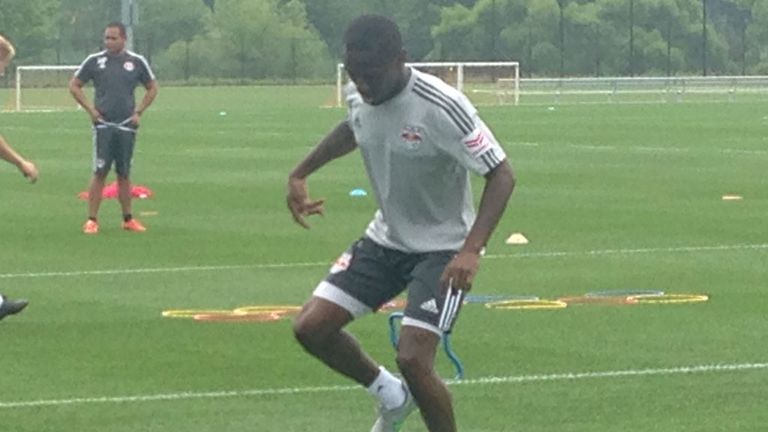 Shaun Wright-Phillips trains with the New York Red Bulls