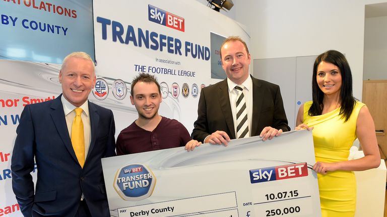 Derby County fan Richard Jones wins the Sky Bet Transfer Fund