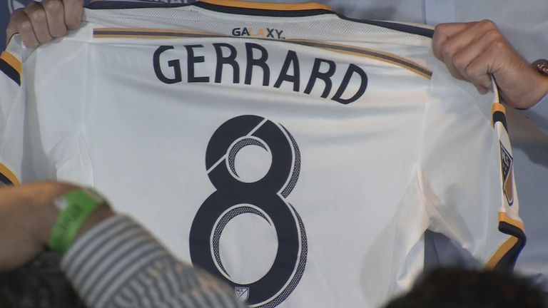 Steven Gerrard will wear No 8 for LA Galaxy