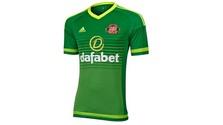 Sunderland's bright new away shirt uses bands of green tones