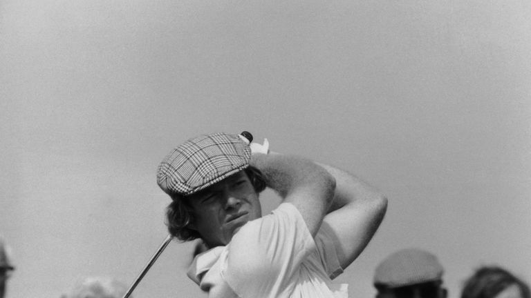 Tom Watson competing in The Open Championship at Carnoustie Golf Links, Scotland, 22nd July 1975. 