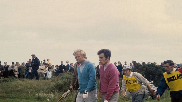 After beating off the challenge of defending champion Tony Jacklin, Jack Nicklaus claimed the 1970 title from Doug Sanders in a play-off. 