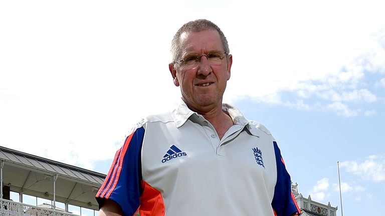England coach Trevor Bayliss in front of the Pavilion during a press conference at Lord's Cricket Ground, London