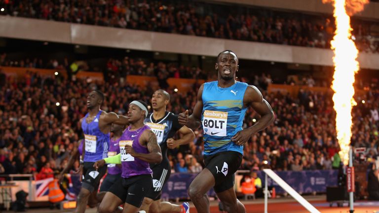 Usain Bolt wins 100m at London Diamond League meeting