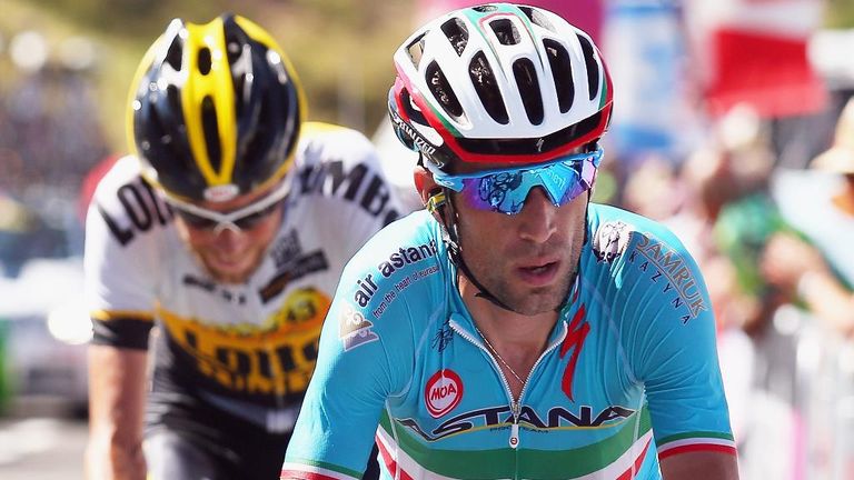 Vincenzo Nibali in action during stage ten of the 2015 Tour de France, a 167km stage between Tarbes and La Pierre Saint-Martin