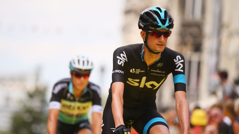 ANVERS, BELGIUM - JULY 06:  Wouter Poels of the Netherlands and Team Sky rides ahead of the start of stage three of the 2015 Tour de France, a 159.5 km sta
