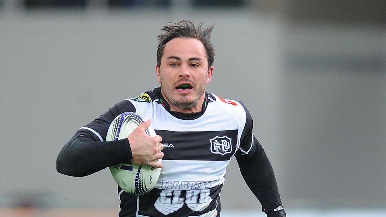 Hawkes Bay's Zac Guildford trybound during the Ranfurly Shield match between Hawkes Bay and Wairarapa Bush on July 9, 2015 