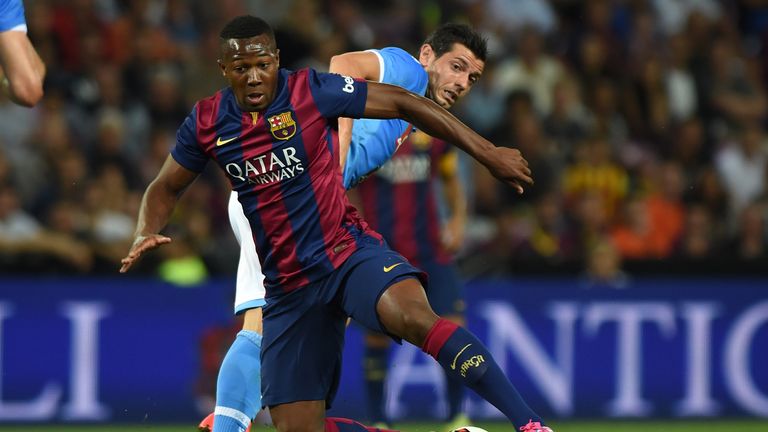 Barcelona's Adama Traore has held discussions with Stoke City