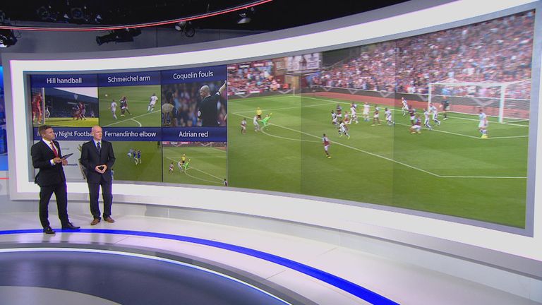 Tom White and Dermot Gallagher break down Adrian's red card against Leicester.