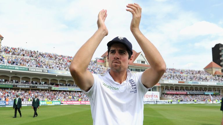 Alastair Cook celebrates Ashes success at Trent Bridge