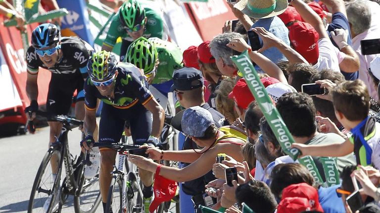 Alejandro Valverde, Nicolas Roche, Vuelta a Espana, stage four