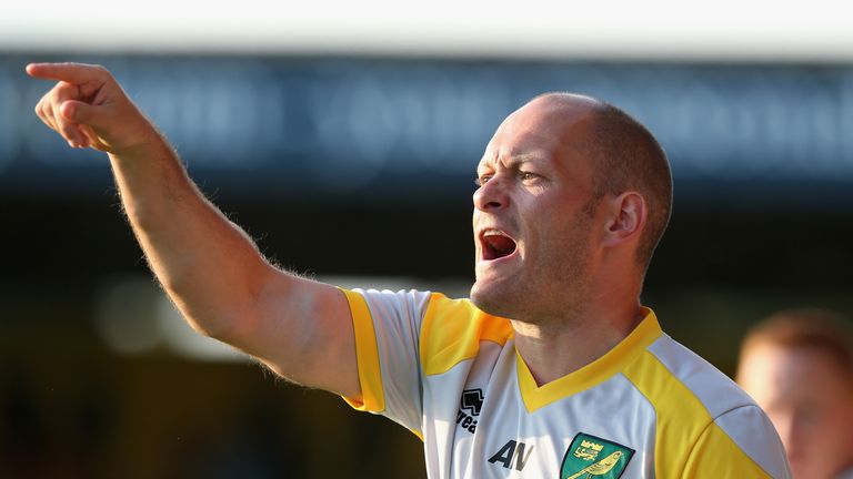 Alex Neil, the Norwich City manager shouts instructions during the pre season friendly match between Cambridge United and Norwich