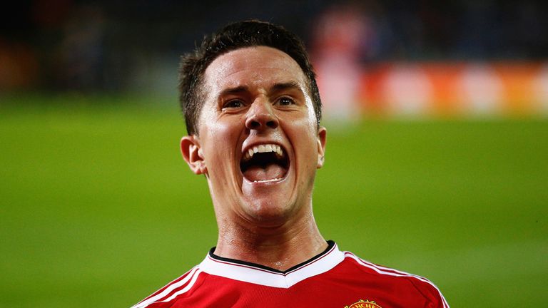 Ander Herrera of Manchester United celebrates 