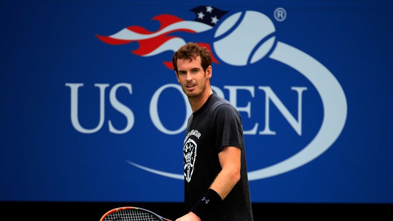 Andy Murray looks on