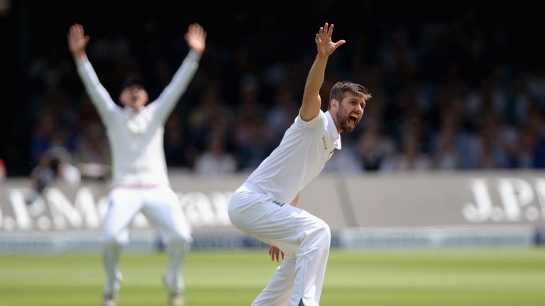 Mark Wood of England appeals