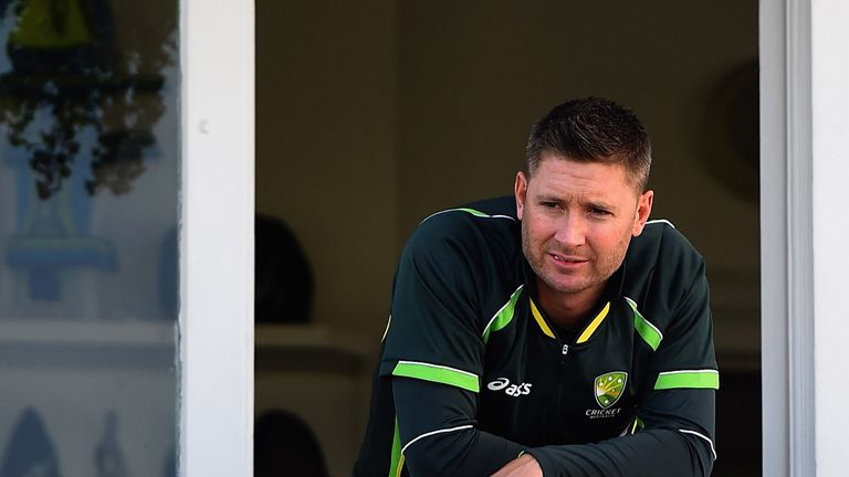 Michael Clarke on the Australian balcony at Trent Bridge