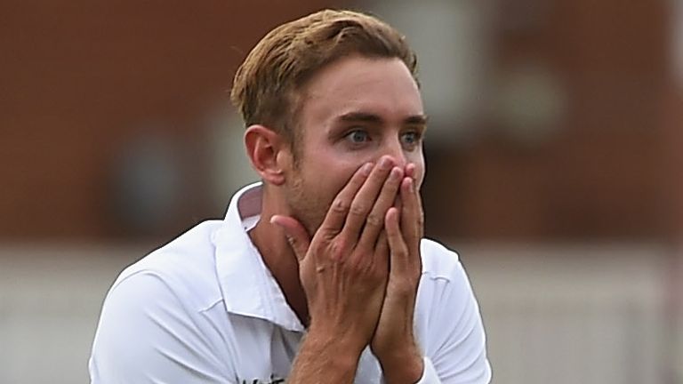 Stuart Broad celebrates another wicket at Trent Bridge