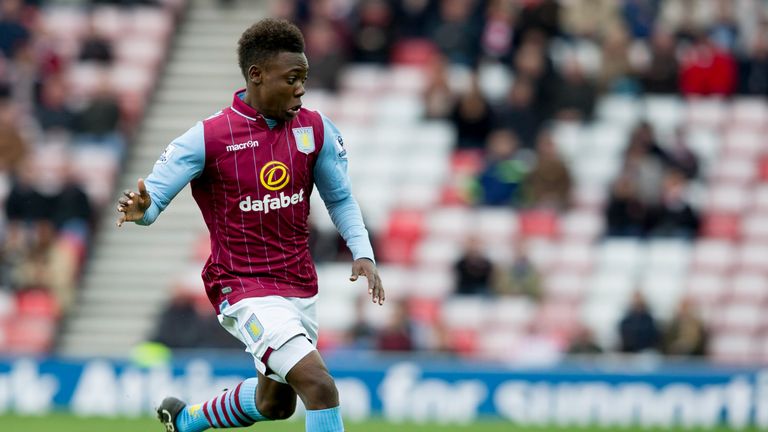  Rushian Hepburn-Murphey of Aston Villa during the Barclays Premier League match between Sunderland and Aston Villa at the Stadium of Light