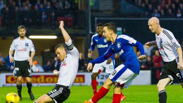 Barrie McKay scores the clincher for Rangers against Ayr