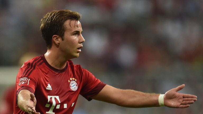 Mario Goetze of FC Bayern Muenchen reacts during the Audi Cup 2015 match between FC Bayern Muenchen and AC Milan at Allianz Arena on August 4