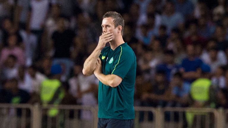 It was a tense night for Celtic manager Ronny Deila as his team secured a 1-0 Champions League qualifying aggregate win over Qarabag in Azerbaijan